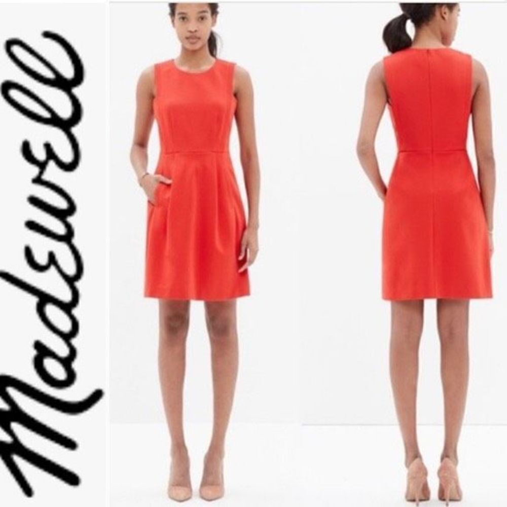Madewell Pocket Abroad‎ Ponte Dress Red Size 0